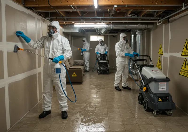 Basement Moisture Removal and Structural Drying process in Johnson County, KS